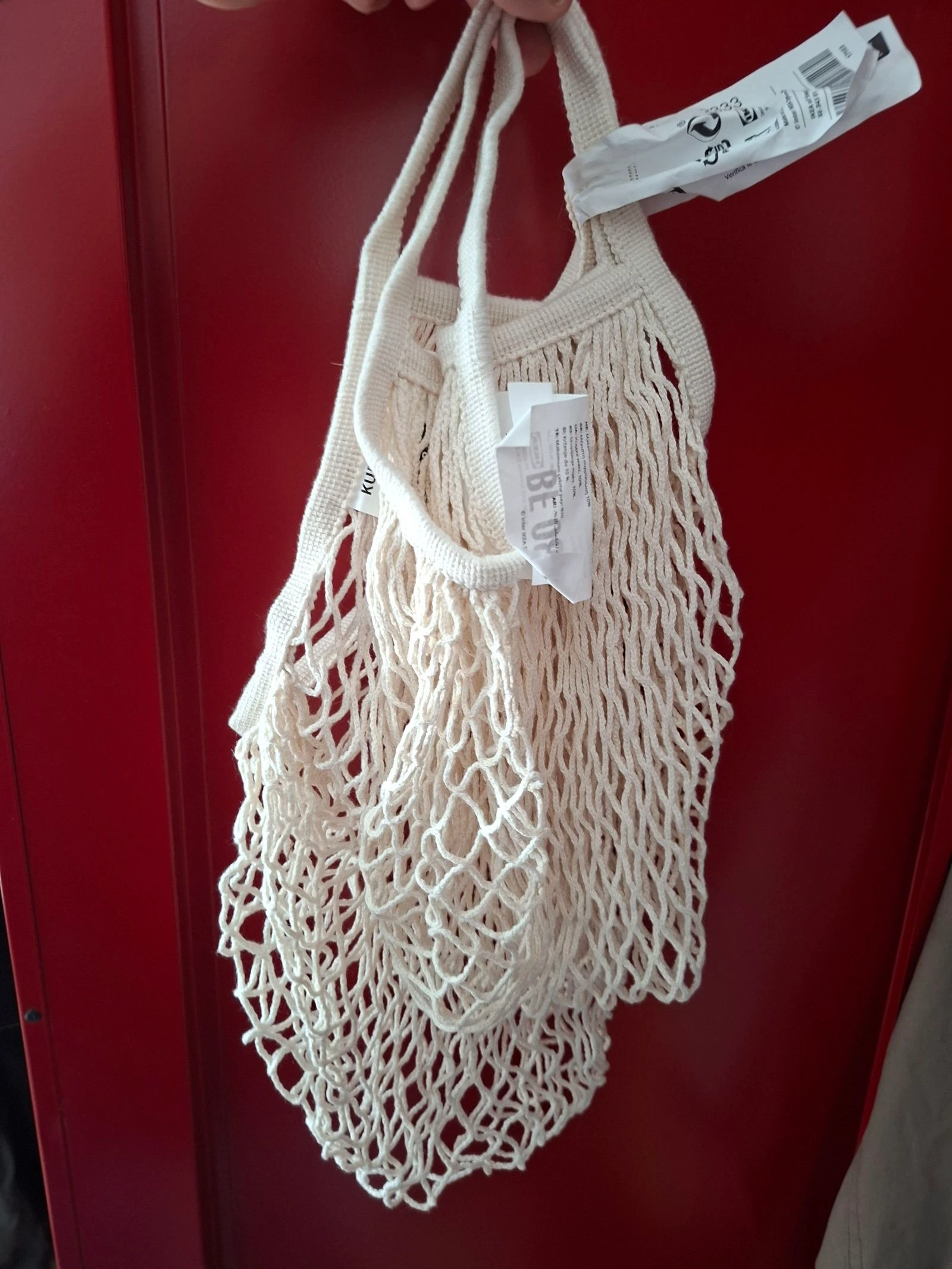 2 saco nuevo tipo bolso beige de IKEA, uno pequeño, uno mediano – photo 3